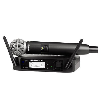 Microfone Pro De Mão Sem Fio Glxd24br/sm58 Z3 - Shure