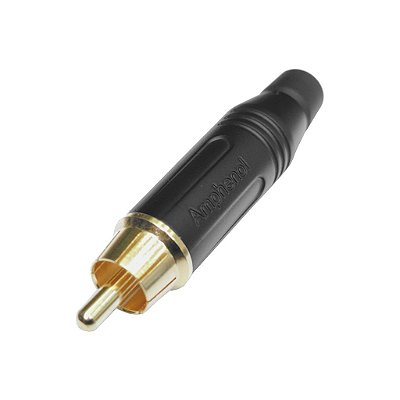 Conector Rca Macho Linha Preto Acpr-blk - Amphenol