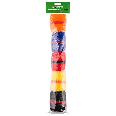 Kit 5 Espumas Para Microfone (coloridas) Sk-sp03 - Skypix