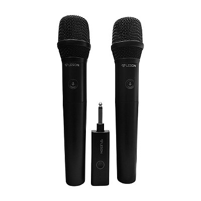 Microfone Duplo Sem Fio Profissional Ar200 Preto - Leson