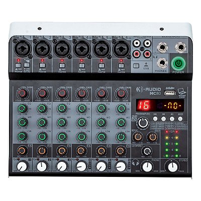 Mesa De Som 8 Canais Mc 80 - K-audio