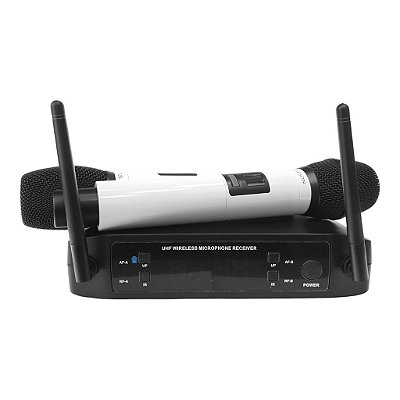 Microfone Duplo Sem Fio Profissional Ls916 Branco - Leson