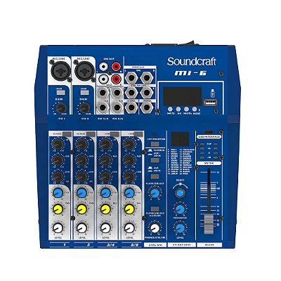 Mesa De Som 6 Canais Mi Series Mi-6 – Soundcraft