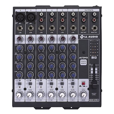 Mesa de Som 6 Canais LL Audio Automix 602 Analógica