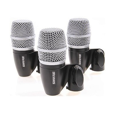 KIT Microfone Para Bateria SHURE Profissional PGDMK4-XLR