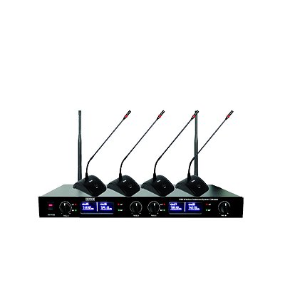 4 Microfones Sem Fio CSR UHF Gooseneck 840B