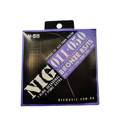 Encordoamento Violão Aço N511 011 Bronze 85/15 Nig