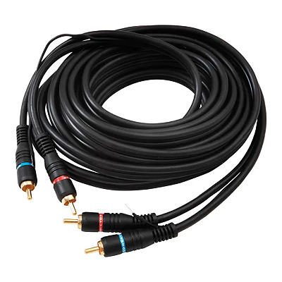 Cabo De Áudio Montado 2 Rca X 2 Rca Ca2 2m