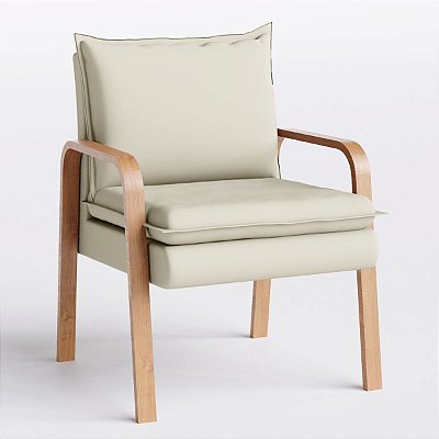 Poltrona Bela - Veludo Off White