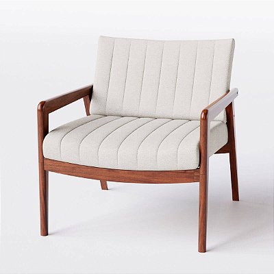 Poltrona Atenas Linho Off White Pérola