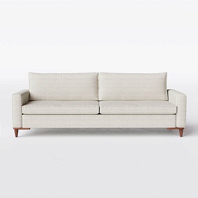 Sofá Living Fixo Viena 2,00m em Linho Off White Pérola