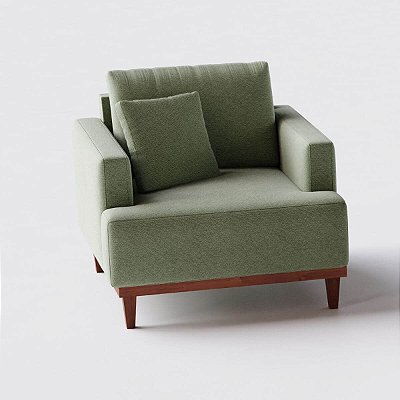 Poltrona Doha em Linho Verde Claro