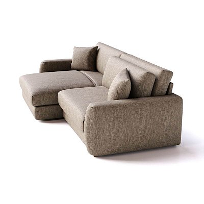 Sofá Cama Bahamas Sem Caixa de 2,60m em Chenille Castor