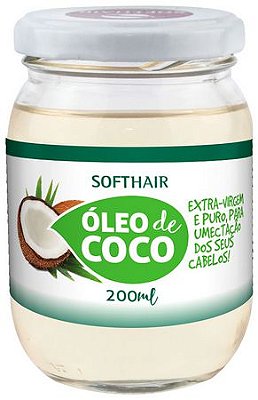 Óleo de Coco Extra Virgem 200ml - SOFTHAIR