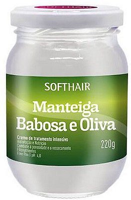 Manteiga Babosa e Oliva 220g - SOFTHAIR