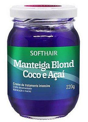 Manteiga Coco e Açaí 220g - SOFTHAIR
