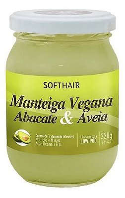 Manteiga vegana abacate e aveia - softhair