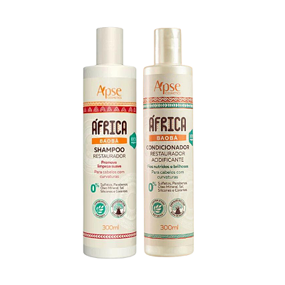 Kit Shampoo e Condicionador África Baobá 300mL - APSE