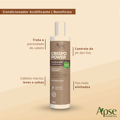 Kit Shampoo, Condicionador, Máscara e Mousse Crespo Power - APSE