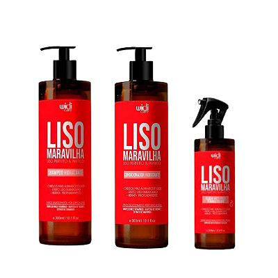 Kit Shampoo, Condicionador e Fluido Liso Maravilha - WIDI CARE