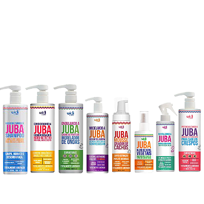 Kit Shampoo, Condicionador, Ondulando, Geleia, Mousse, Blend, Bruma e Potencializando Juba - WIDI CARE