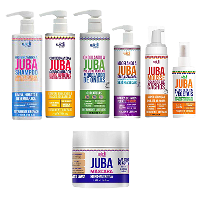 Kit Shampoo, Condicionador, Ondulando, Geleia, Modelando, Mousse, Blend e Máscara Juba - WIDI CARE