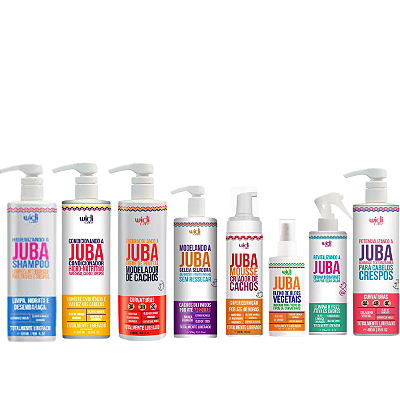 Kit Shampoo, Condicionador, Encaracolando, Geleia, Mousse, Blend, Bruma e  Potencializando Juba - WIDI CARE