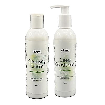 Kit Higienizador Cleansing Cream e Condicionador Deep Conditioner - ABELA