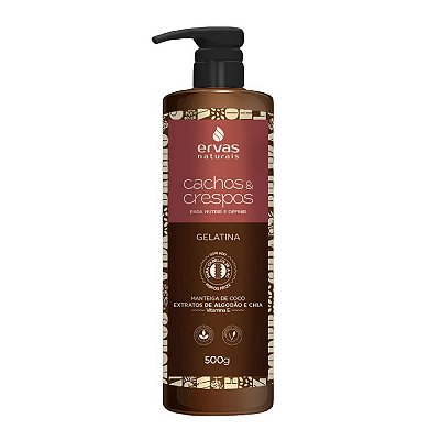 Gelatina Cachos e Crespos 500g - ERVAS NATURAIS