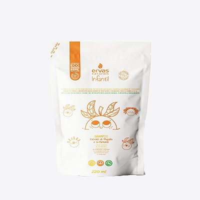 Refil Shampoo Infantil 220ml - ERVAS NATURAIS