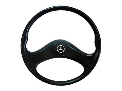 Volante de Direção Preto com Estria e Emblema para Mercedes 1618/1620/2325/1218 - D/E 470MM - 6954647001