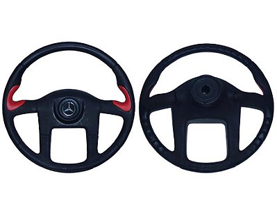 Volante Especial Vermelho 445MM com Botão e Chave para Mercedes 1113/1513/2013 Todos até 89/608 - 3454607003