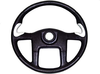 Volante Esportivo Prata com Botão e Chave para Mercedes 1113/1513/2013 Todos Até 89 608 445MM - 3454607003