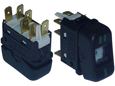 Interruptor Preto 24 Volts 8 Amperes para Ventilador Mercedes HPN1635 - 3865457414
