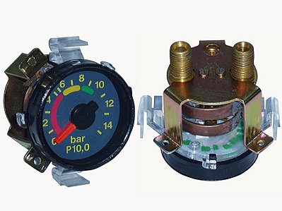 Manômetro Duplo Preto 55MM com Rosca Externa para Mercedes 2423/LS1938/1622/1720/L1620/L1218R - 0015427008