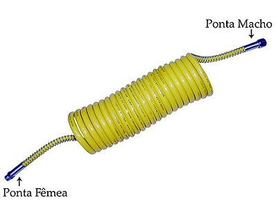 Mangueira Espiral Amarela 16X1.5MM x6500 para Mercedes Todos Moderno Sistema Knorr e Bendix Sem - 3504307378