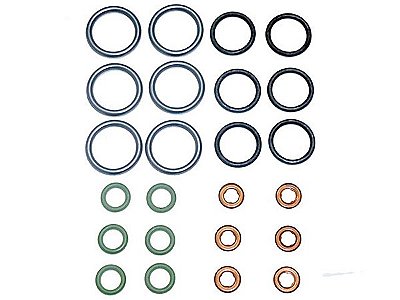Kit Anéis de Reparo para Bico Injetor 6 Cilindros Mercedes OM906LA/1620/1622/1623/ATEGO/AXOR/Ônibus - 9060170260