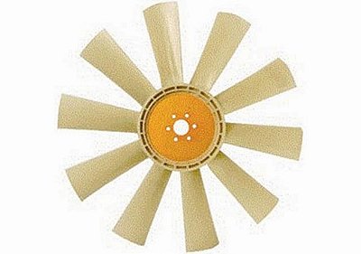 Hélice Plástica 10 Pás com Furo 34MM 490MM para Mercedes L1313/1513/2013/2213/OF/OH/362/O352 D/E - 3522003523