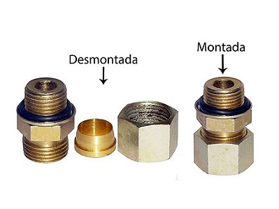 Kit Conector Macho com O-ring para Tubo 12 M16X1,50 - Sca 112/113 Todos - 812866
