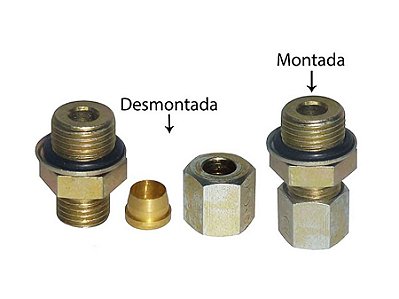 Kit Conector Macho com O-ring para Tubo 8 M16X1,50 - Sca 112/113 Todos - 812874