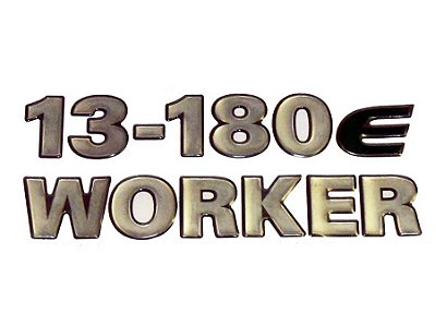 Emblema Lateral Prata Worker 1 La Volks 13180E - 2S0854433G