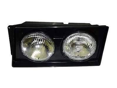 Farol Duplo Lado Esquerdo H1 com Moldura Preta para Volks VW Pesados 2003 - 2S0941007
