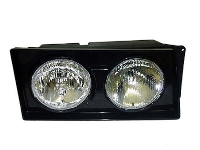 Farol Duplo Nino H1 Lado Direito com Moldura Preta para Volks VW Pesados 2003 - 2S0941008