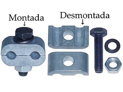 Abraçadeira para 2 Tubos Injetores Completa Volks MWM 229/4/6 Série 10 X-10 - 03873107