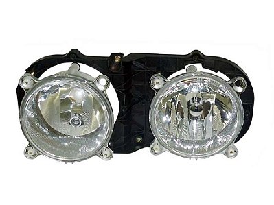Farol Nino Duplo Horizontal com Lâmpada H7 Lado Esquerdo para Ford CARGO 2000 a 2006 - 1C4513006SCA