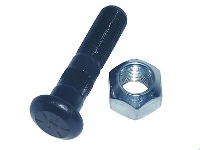 Kit Parafuso com Porca para Roda Traseira Esquerda Ford F4000 75 em diante Cabeça Redonda - BD2Y1119