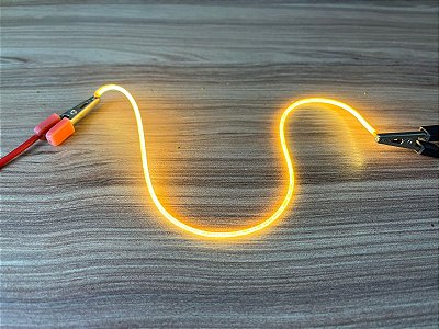 Lâmpada espiral de silicone macio LED flexível AMARELO , 3V DC
