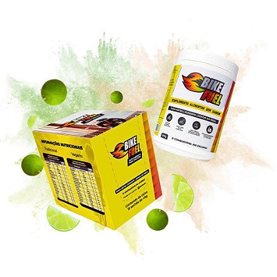 BIKEFUEL  - Suplemento para Ciclista  - Sem Sabor 900g  + Caixa Sabor Limão 600g (15 sachês com 40g)
