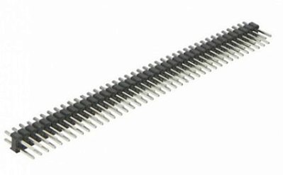 Conector barra de pinos m 2x40 vias com passo de 2,54mm 1 80 graus