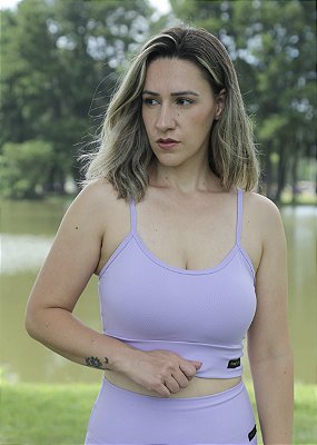 Top Cropped Lilás - Poliamida
